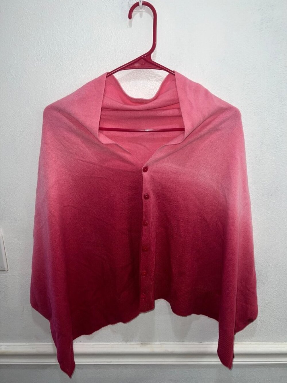 women pink shrug cardigan layered button down OSFA